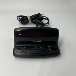 ✨Sharp Digital Alarm Clock w/Snooze RED LED Lighting Model‎ SPC026 (Black Color)